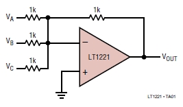 LT1221, 150МГц, 250V/ms, операционные усилители